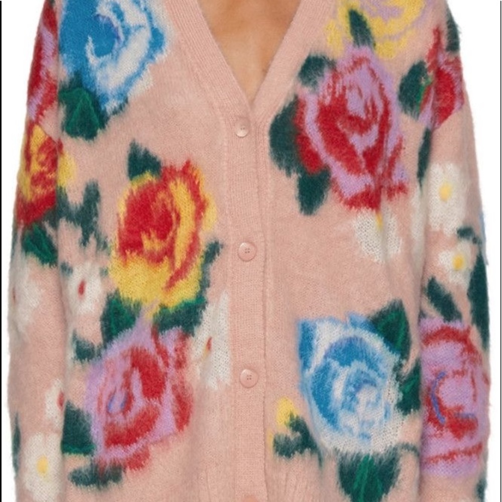 COPY - MIU MIU - Pink Flowers Long Cardigan